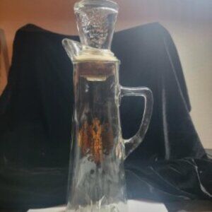 Vintage 1962 Owens-Illinois Romanov Glass Decanter – Double-Head Gold Eagle